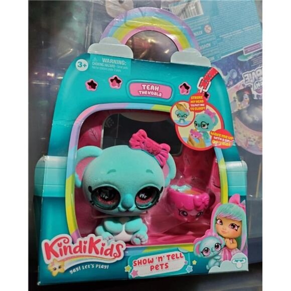 Kindi Kids Show N Tell Pets - Teah The Koala 4" Pet and Shopkin Toy Kids Gift NU - Picture 1 of 6
